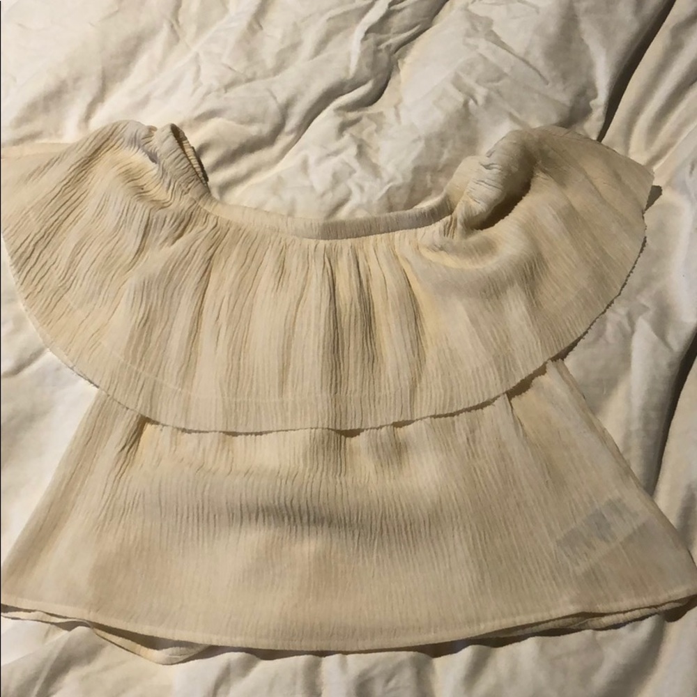 ECOTÉ OFF THE SHOULDER SHORT SLEEVE TOP